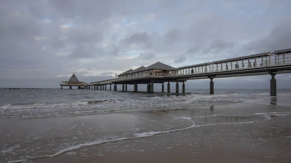 Ünlü Deniz Köprüsü Heringsdorf Almanya Usedom Adası üzerinde