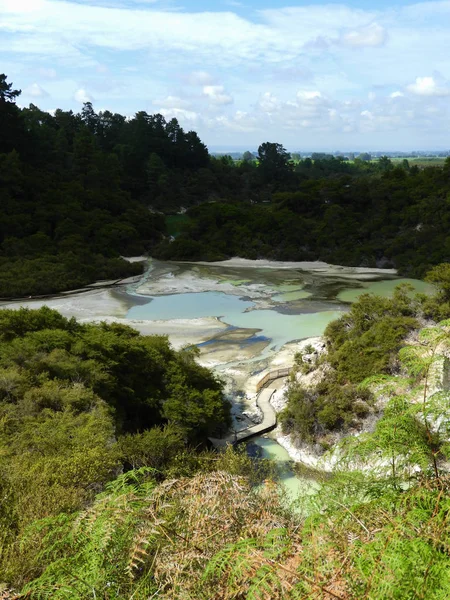 Frying Pan Flat Wai Tapu Thermal Wonderland New Zealand — Stock Photo, Image