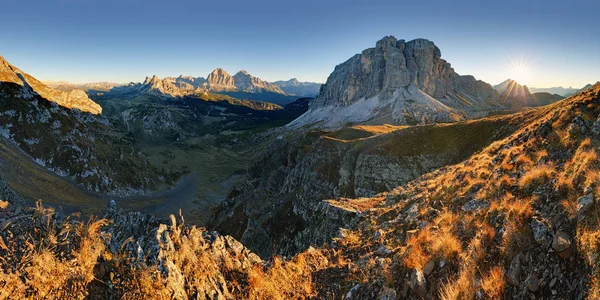 Sonbahar Manzara Alpleri Nde Dolomites Talya — Stok fotoğraf