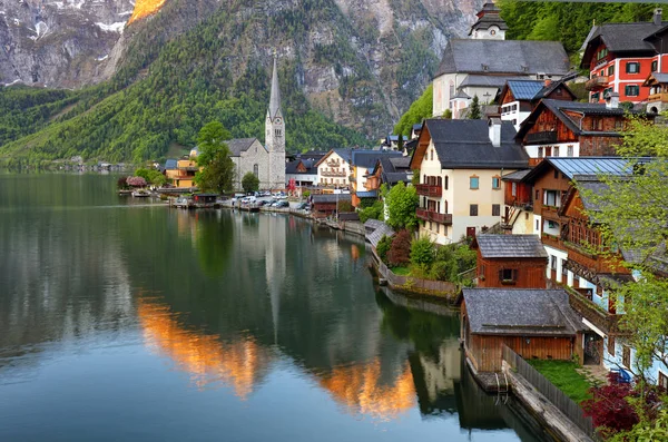 Horská Krajina Rakousku Alp Jezerem Hallstatt — Stock fotografie