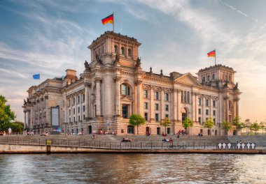 The Reichstag building in Berlin: German parliament clipart