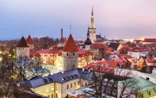 Estonia Tallinn Night — Stock Photo, Image