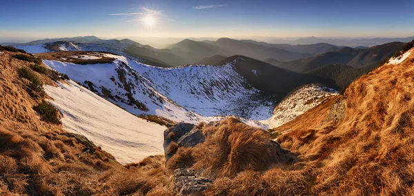Panorama Mountain Slovensko Nízké Tatry — Stock fotografie