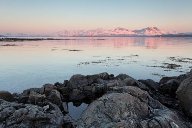 Norveç, tromso Dağı'nda kış
