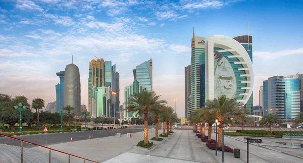 Doha Qatar Maart 2018 Doha West Bay Uitzicht Vanaf Sheraton — Stockfoto