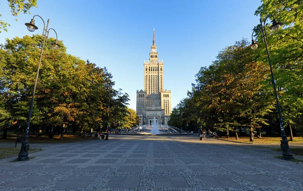 Warschau Palast Der Kultur Polen — Stockfoto
