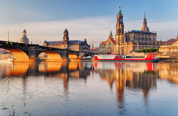 Dresden Elbe Tyskland Dag — Stockfoto