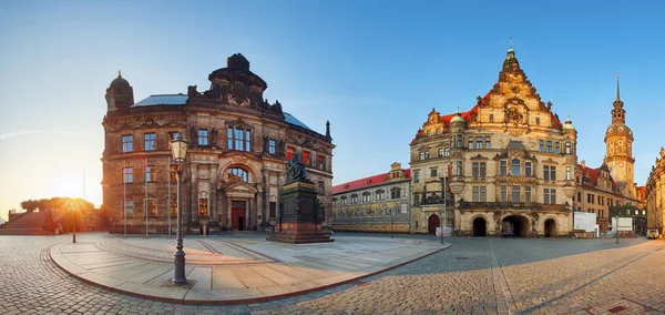 Dresden Panorama Square Hofkirche Germany — Stock Photo, Image