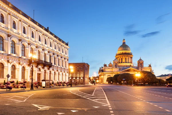 Isaac Katedrála Petersburg Noci Rusko — Stock fotografie