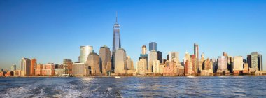 Gün batımında, aşağı Manhattan New York City