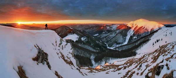 Natura Montagna Inverno Slovacchia Panorama — Foto Stock