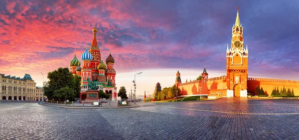 Ρωσία Μόσχα Στην Κόκκινη Πλατεία Τον Καθεδρικό Του Κρεμλίνου Και — Φωτογραφία Αρχείου