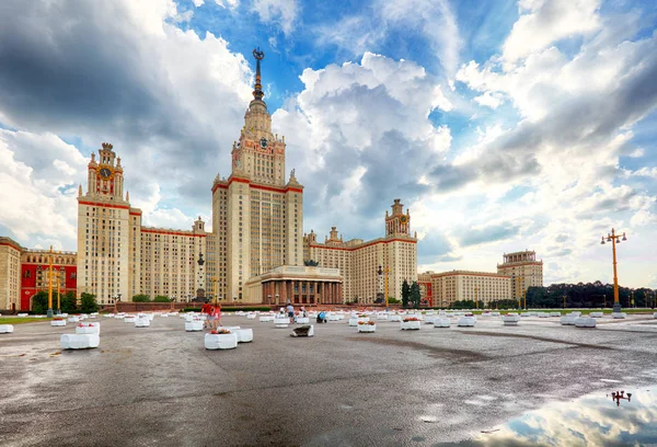 Universidade Estadual Moscou Lomonosov Msu Msu Uma Das Sete Irmãs — Fotografia de Stock