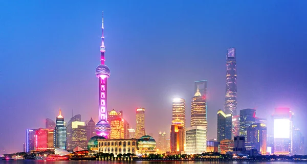 Shanghai Natt Kina — Stockfoto