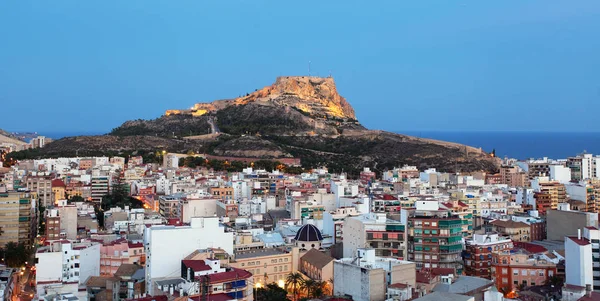 Alicante Skyline Night Spain City — Stock Photo, Image