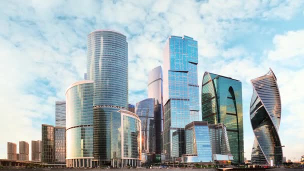 Time Lapse Van Moskou International Business Center Rusland — Stockvideo