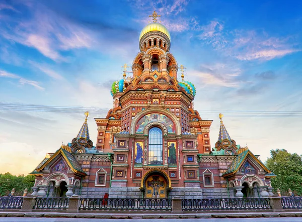 Εκκλησία Του Σωτήρα Στο Χυμένο Αίμα Αγία Πετρούπολη Ρωσία — Φωτογραφία Αρχείου