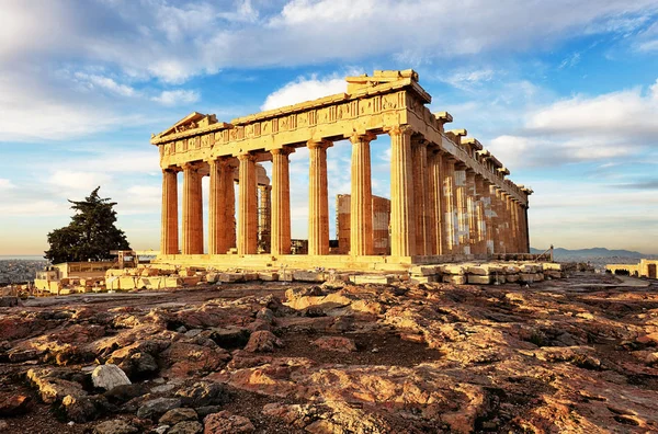 Partenone Sull Acropoli Atene Grecia Una Delle Principali Attrazioni Turistiche — Foto Stock