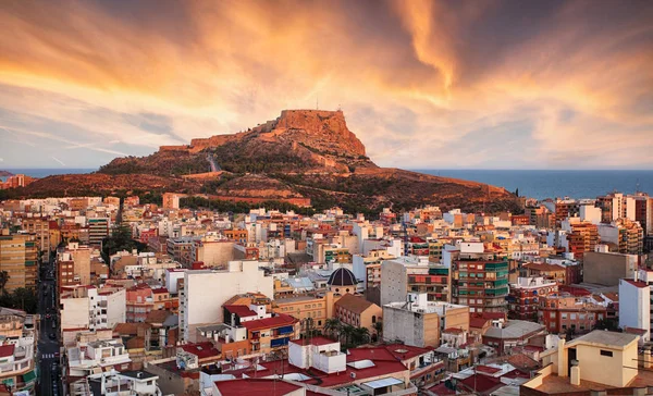 Alicante Španělsko Při Západu Slunce — Stock fotografie