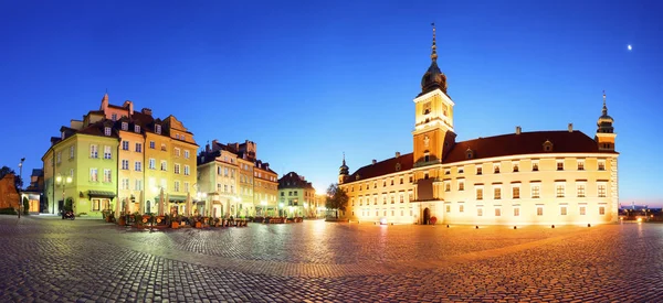 Varsovia Por Noche Panorama Polonia —  Fotos de Stock