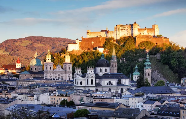 Oostenrijk Salzburg Bij Zonsondergang — Stockfoto