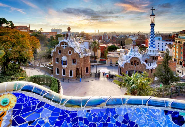 Barcelona Park Guell Spain Nobody — Stock Photo, Image