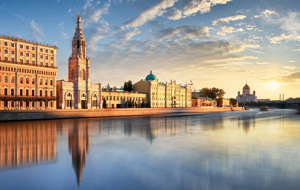 Moscow View Sofiyskaya Embankment Sunset Russia — Stock Photo, Image