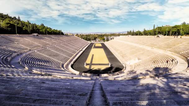 希腊雅典的帕纳提纳体育场 时间流逝 — 图库视频影像