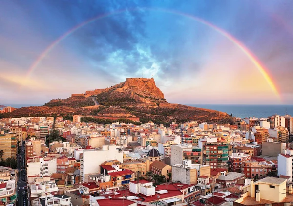 Alicante in Spain at sunset — Stock Photo, Image