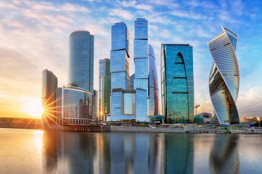 Modern gökdelenler iş merkezi Moskova - Rusya 'da Şehir