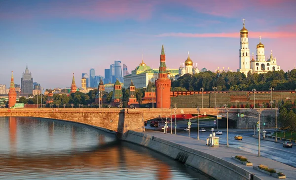 Panoráma města Moskva v Rusku, Kreml — Stock fotografie
