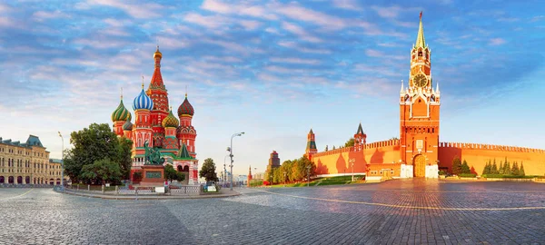 Πανόραμα του Κρεμλίνου, κόκκινη πλατεία στη Μόσχα, Ρωσία — Φωτογραφία Αρχείου