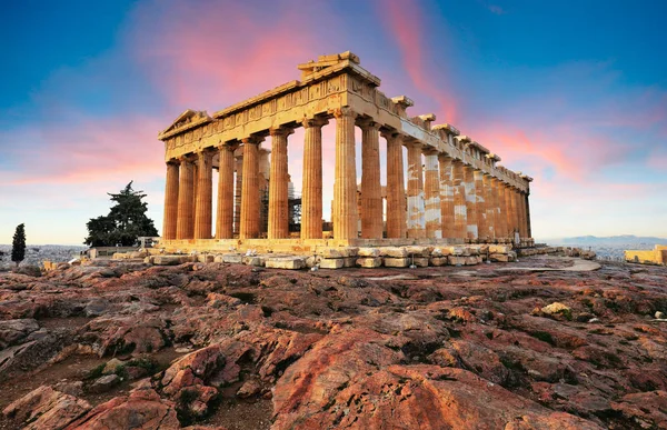 Парфенон на Акрополе, Афины, Греция. Никто — стоковое фото