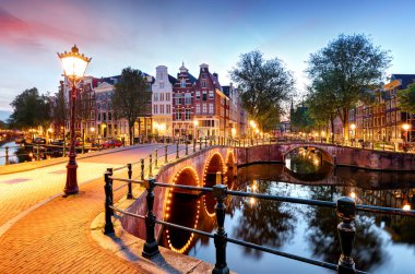 Amsterdam gece, Hollanda