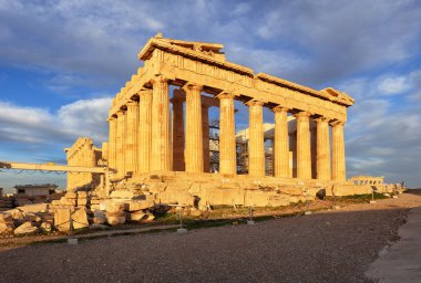 Akropolis'te Parthenon, Atina, Yunanistan. Kimse