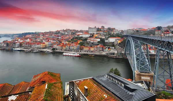 Portekiz - Porto gün batımında — Stok fotoğraf