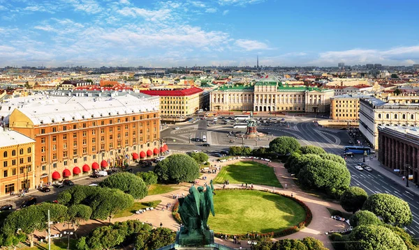 Rusya, Saint Isaac's Cathedra'dan Saint Petersburg Havadan Görünümü — Stok fotoğraf