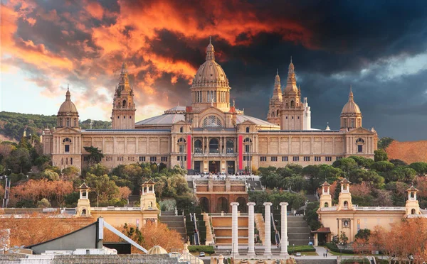 Placa Espania Nationalmuseum Barcelona Mnac — Stockfoto