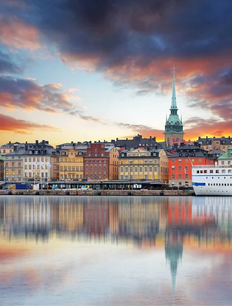 Sztokholm, Szwecja - panorama starego miasta, dzielnicy Gamla Stan — Zdjęcie stockowe