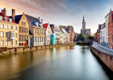 Bruges cityscape, Belçika