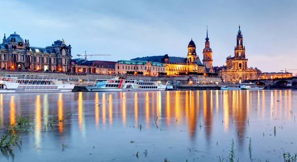 Dresden à noite — Fotografia de Stock