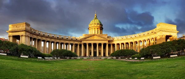 Sommer Solrig Aften Kazan Katedralen Petersborg Rusland - Stock-foto