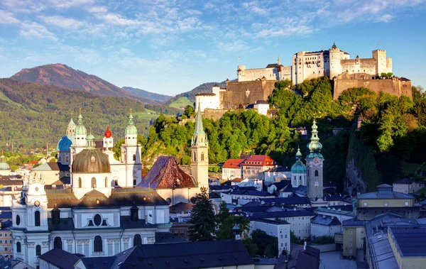 Zamek Salzburg Austria Dzień — Zdjęcie stockowe