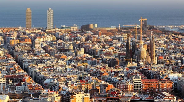Panorama Barceloně Sagrada Familia — Stock fotografie