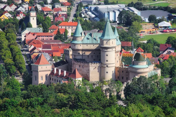 Castello Bojnice Dal Punto Vista Cajka — Foto Stock