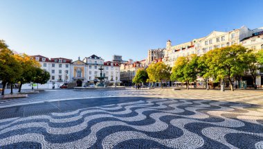 Lisbon - Rossio square at day, Portugal clipart