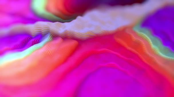 Fond Abstrait Modèle Lumineux Coloré Dynamique Graphiques Fractaux Pour Conception — Video