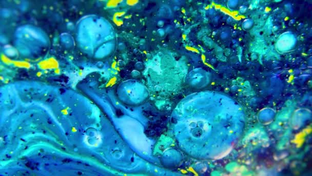 Texture Liquido Acqua Che Muove Colore Superficie Mobile Sfondo Multicolore — Video Stock