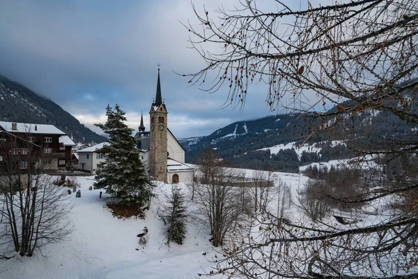 Una Pintoresca Escena Invernal Andermatt Suiza — Foto de Stock