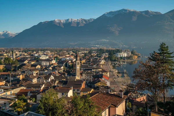 Vista panorámica de Ascona en Suiza — Foto de Stock